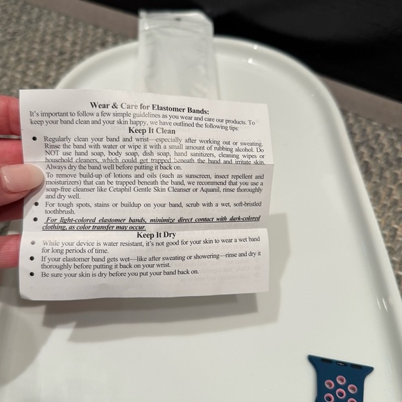 NWT- Apple Watch Sweat Proof Band Blue and Pink Watch S/M - Picture 5 of 7